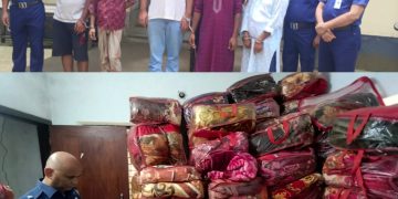 ধোবাউড়ায় পুলিশের অভিযানে ধরা পড়লো কম্বল পাচারচক্রের ৫ সদস্য