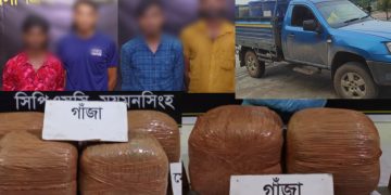 ফুলবাড়ীয়ায় র‍্যাব-১৪-এর পৃথক অভিযানে ৪০ কেজি গাঁজাসহ ৪ মাদক কারবারি গ্রেফতার
