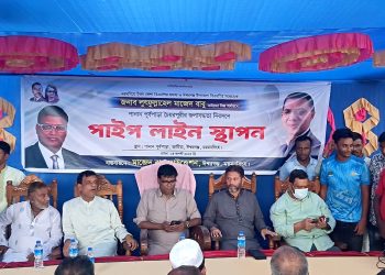 ঈশ্বরগঞ্জে জলাবদ্ধতা নিরসনে পাইপ লাইন স্থাপন