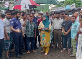 ফুলপুরে অবৈধ স্থাপনা উচ্ছেদের পর আবারো স্থাপনা নির্মাণে জরিমানা সহ উচ্ছেদ