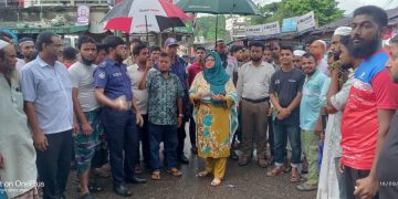 ফুলপুরে অবৈধ স্থাপনা উচ্ছেদের পর আবারো স্থাপনা নির্মাণে জরিমানা সহ উচ্ছেদ