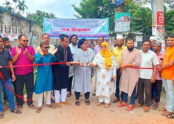 কোটি টাকা ব্যায়ে ফুলপুর পৌরসভার আরো একটি রাস্তা ও ড্রেন নির্মাণের শুভ উদ্বোধন ——-