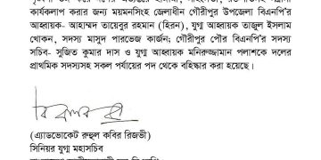 ময়মনসিংহে শৃঙ্খলা ভঙ্গ ও সহিংসতায় জড়িত পাঁচ বিএনপি নেতা বহিষ্কার