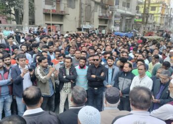 সন্ত্রাসী হামলার প্রতিবাদে ময়মনসিংহে বিএনপির বিক্ষোভ মিছিল, যুবদলের সক্রিয় অংশগ্রহণ