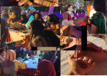 বাংলাদেশ কৃষি বিশ্ববিদ্যালয়ে মেহেদী উৎসবে হাত রাঙালেন ৬ শতাধিক শিক্ষার্থী।